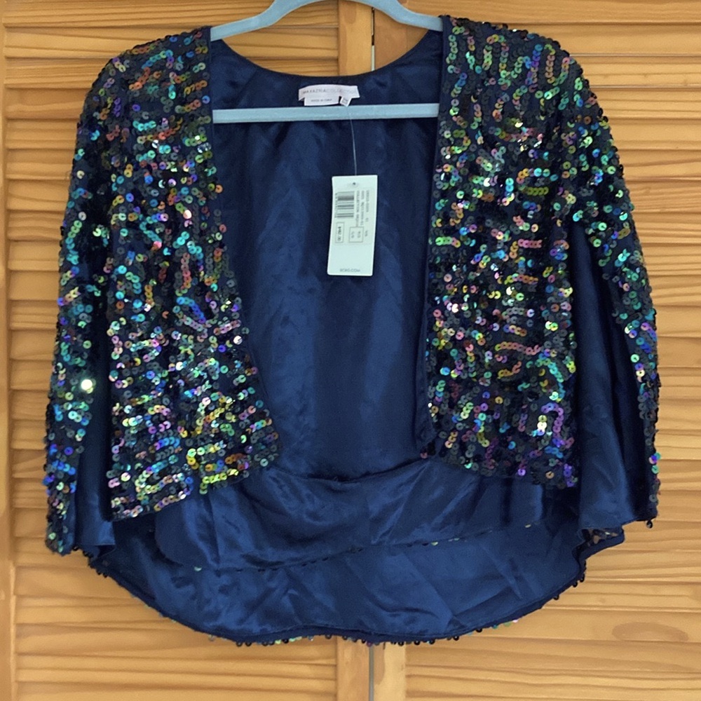 New With Tags Bcb Max Azria Silk And Sequin Cape